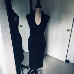 NWT Empress Collar Sultry Black Dress
